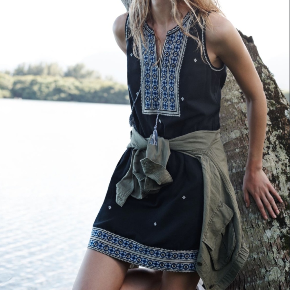 Madewell Suncoast embroidered cotton dress